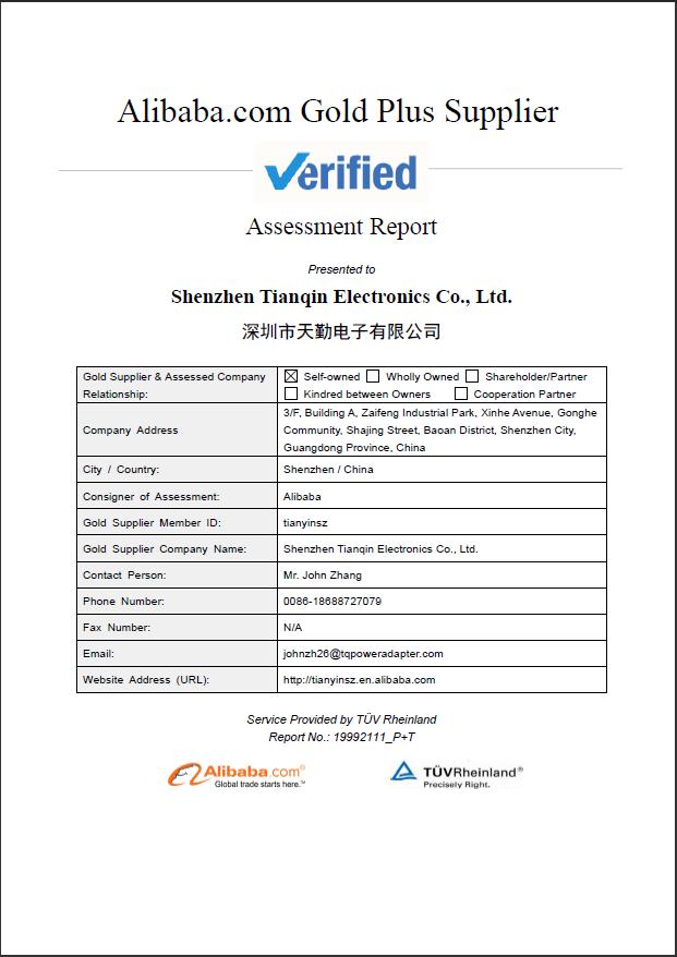 Tianqin have been verified member on alibaba, and passed the on-stie inspection by TUV, contain the factory square, certifiates, workers, production machines.